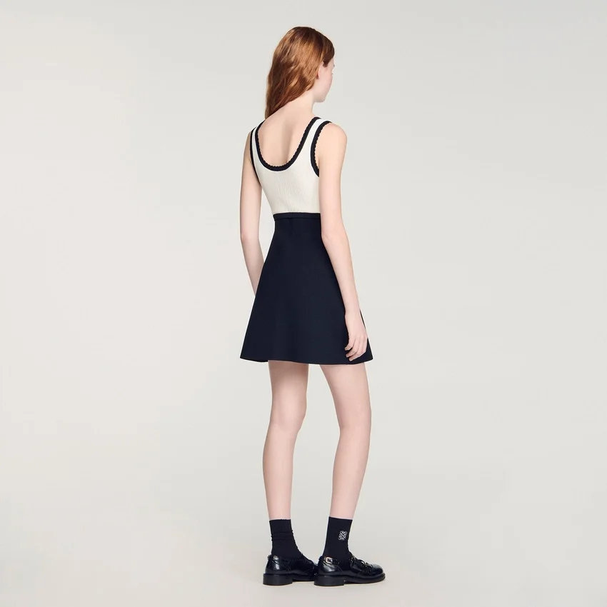 Two-tone knit mini dress Two-tone knit mini dress