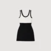 Two-tone knit mini dress Two-tone knit mini dress