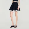 Two-tone knit skirt