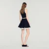 Two-tone knit skirt