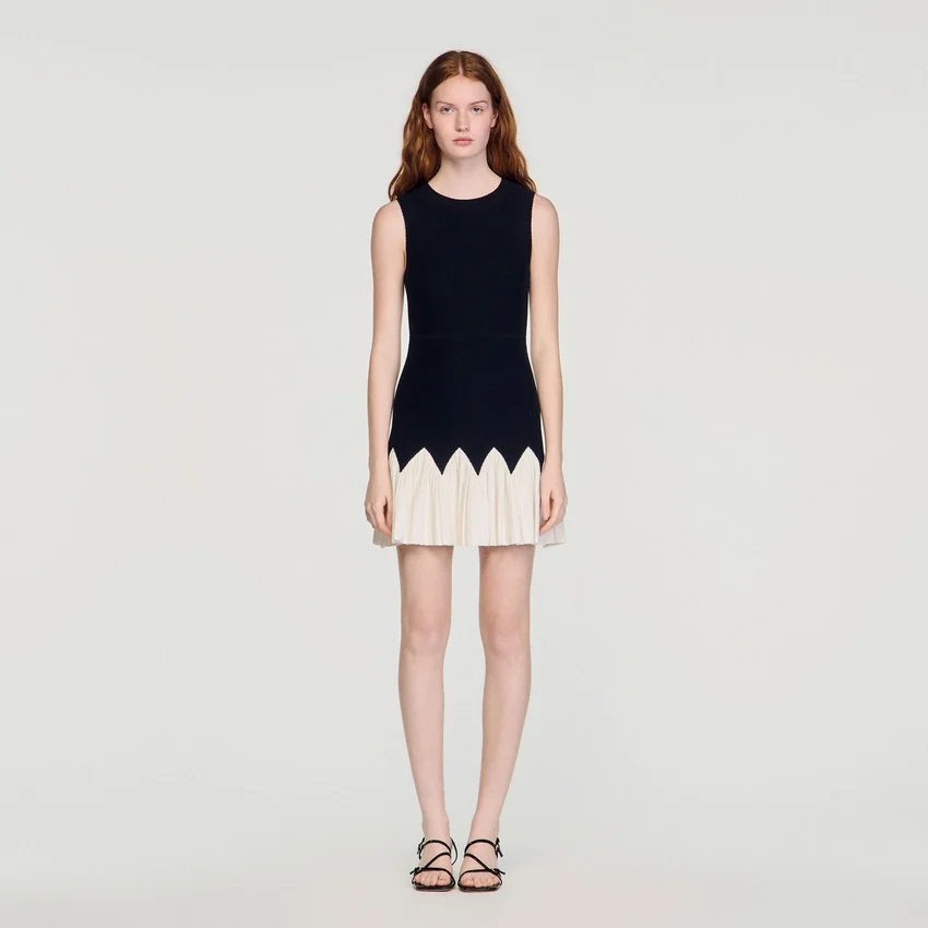 Two-tone mini knit dress Two-tone mini knit dress
