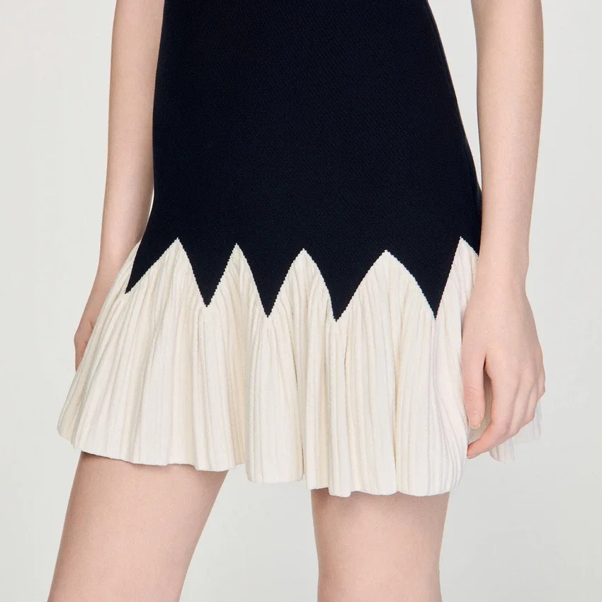 Two-tone mini knit dress Two-tone mini knit dress