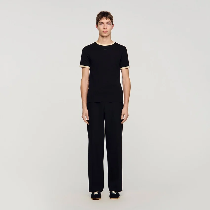 Two-tone patch T-shirt Two-tone patch T-shirt