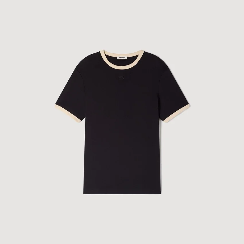 Two-tone patch T-shirt Two-tone patch T-shirt