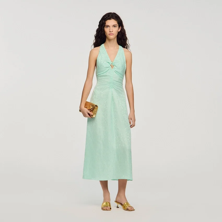 V-neck floral print maxi dress V-neck floral print maxi dress