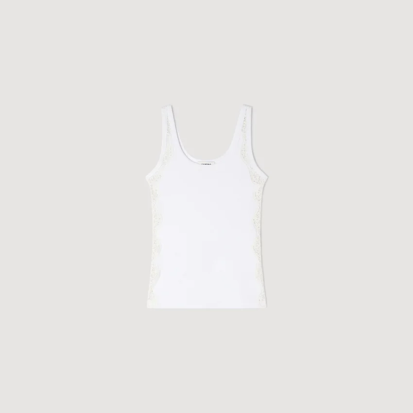 Vest top with lace detail Vest top with lace detail