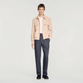 Waffle-effect zip-up jacket Waffle-effect zip-up jacket