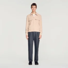 Waffle-effect zip-up jacket Waffle-effect zip-up jacket