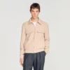 Waffle-effect zip-up jacket Waffle-effect zip-up jacket