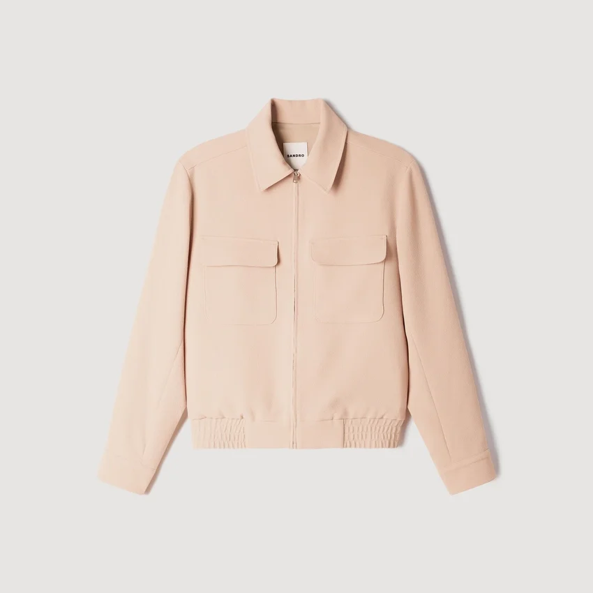 Waffle-effect zip-up jacket Waffle-effect zip-up jacket