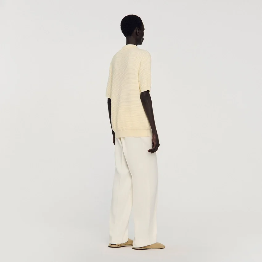 Waffle-texture cotton polo Waffle-texture cotton polo