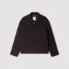Waffled regular collar zip jacket Waffled regular collar zip jacket