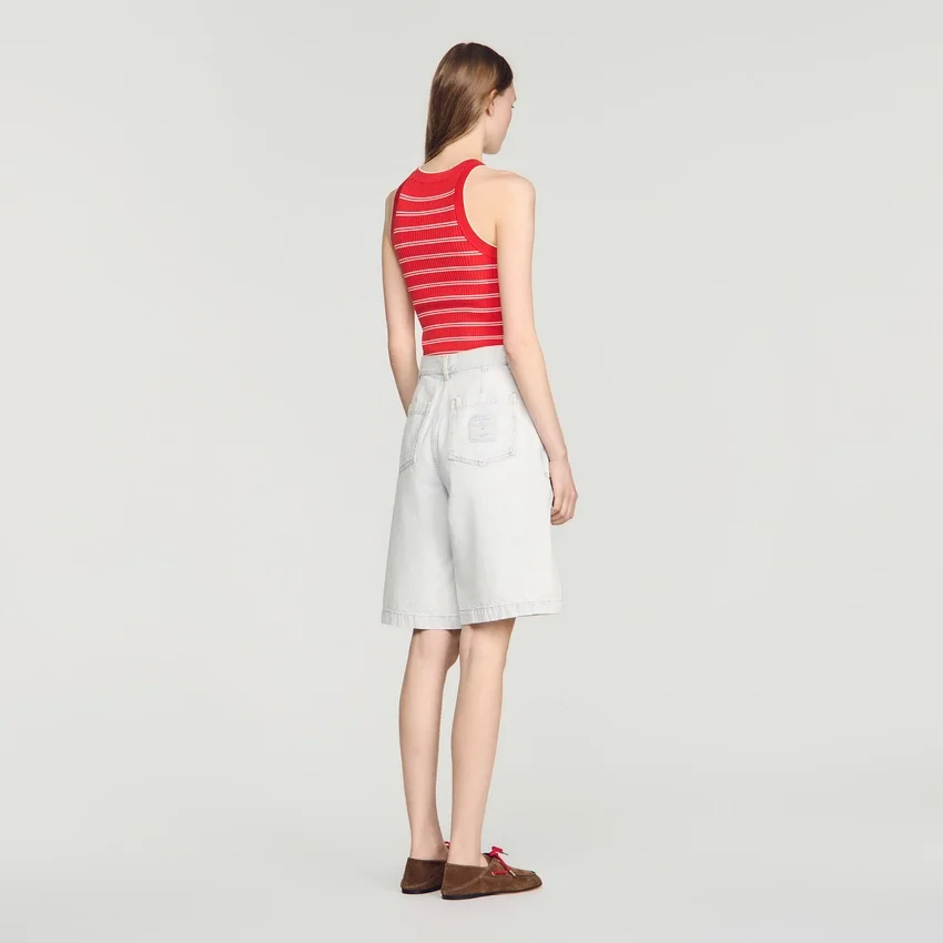 Washed denim Bermuda shorts Washed denim Bermuda shorts