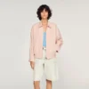 Wide cotton linen zip jacket Wide cotton linen zip jacket