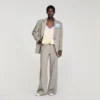 Wide-leg checked wool trousers Wide-leg checked wool trousers