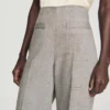 Wide-leg checked wool trousers Wide-leg checked wool trousers