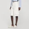 Wide-leg cotton Bermuda shorts Wide-leg cotton Bermuda shorts