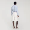 Wide-leg cotton Bermuda shorts Wide-leg cotton Bermuda shorts