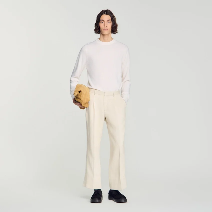 Wide-leg cotton linen trousers Wide-leg cotton linen trousers