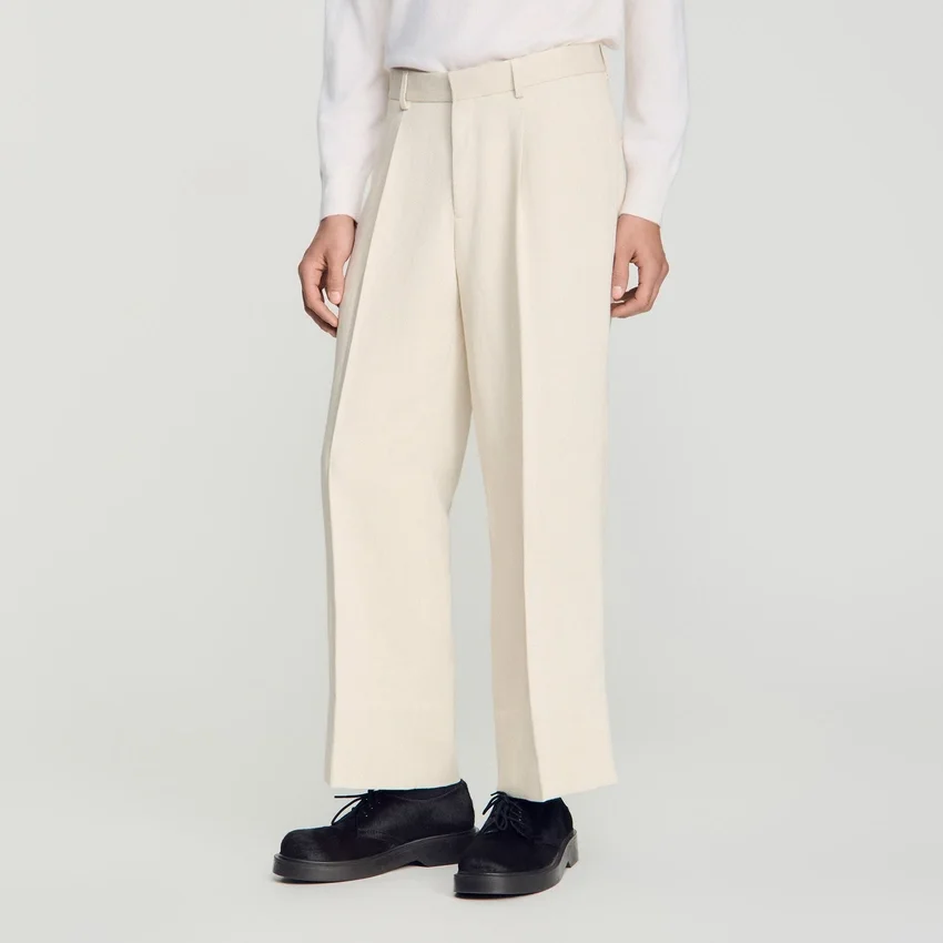 Wide-leg cotton linen trousers Wide-leg cotton linen trousers
