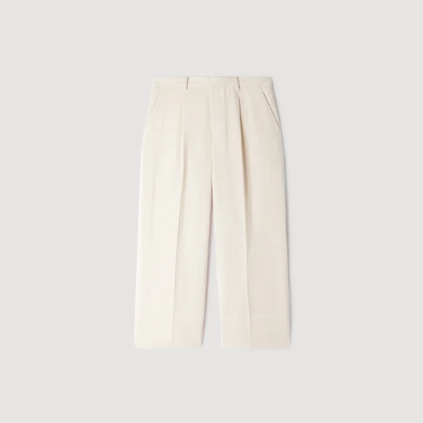 Wide-leg cotton linen trousers Wide-leg cotton linen trousers