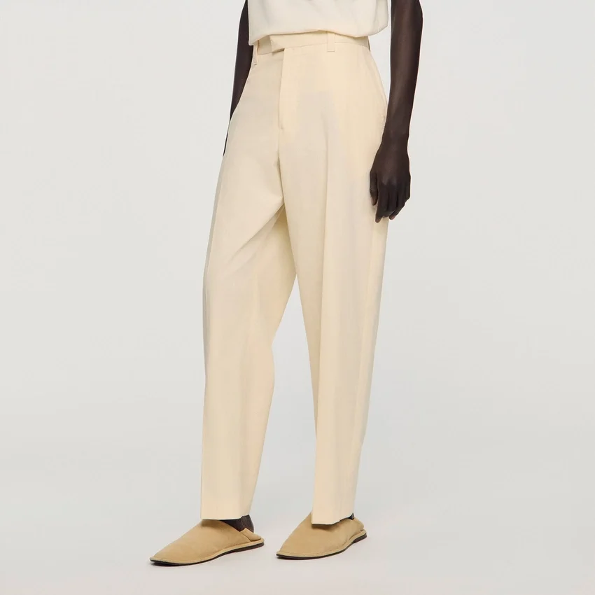 Wide-leg cotton trousers Wide-leg cotton trousers