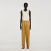 Wide-leg elasticated linen trousers Wide-leg elasticated linen trousers