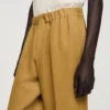 Wide-leg elasticated linen trousers Wide-leg elasticated linen trousers