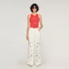 Wide-leg embroidered jeans Wide-leg embroidered jeans