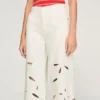 Wide-leg embroidered jeans Wide-leg embroidered jeans