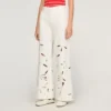 Wide-leg embroidered jeans Wide-leg embroidered jeans