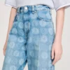 Wide-leg floral print jeans Wide-leg floral print jeans