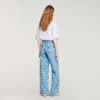 Wide-leg floral print jeans Wide-leg floral print jeans