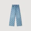 Wide-leg floral print jeans Wide-leg floral print jeans