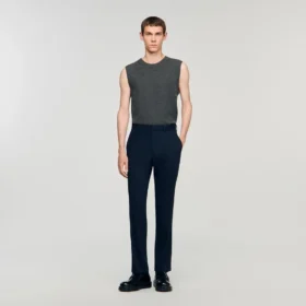 Wide-leg suit trousers