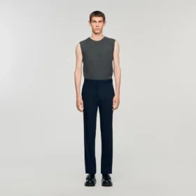 Wide-leg suit trousers
