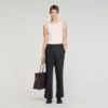 Wide-leg wool trousers with buckles Wide-leg wool trousers with buckles