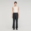 Wide-leg wool trousers with buckles Wide-leg wool trousers with buckles