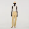 Wide pleated cotton-linen trousers Wide pleated cotton-linen trousers