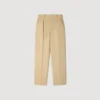 Wide pleated cotton-linen trousers Wide pleated cotton-linen trousers