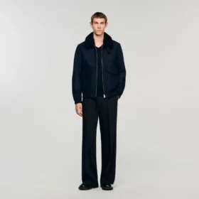 Wool aviator jacket with shearling Wool aviator jacket with shearling