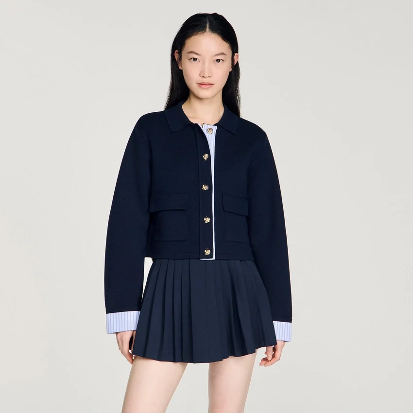 Wool polo cardigan Wool polo cardigan
