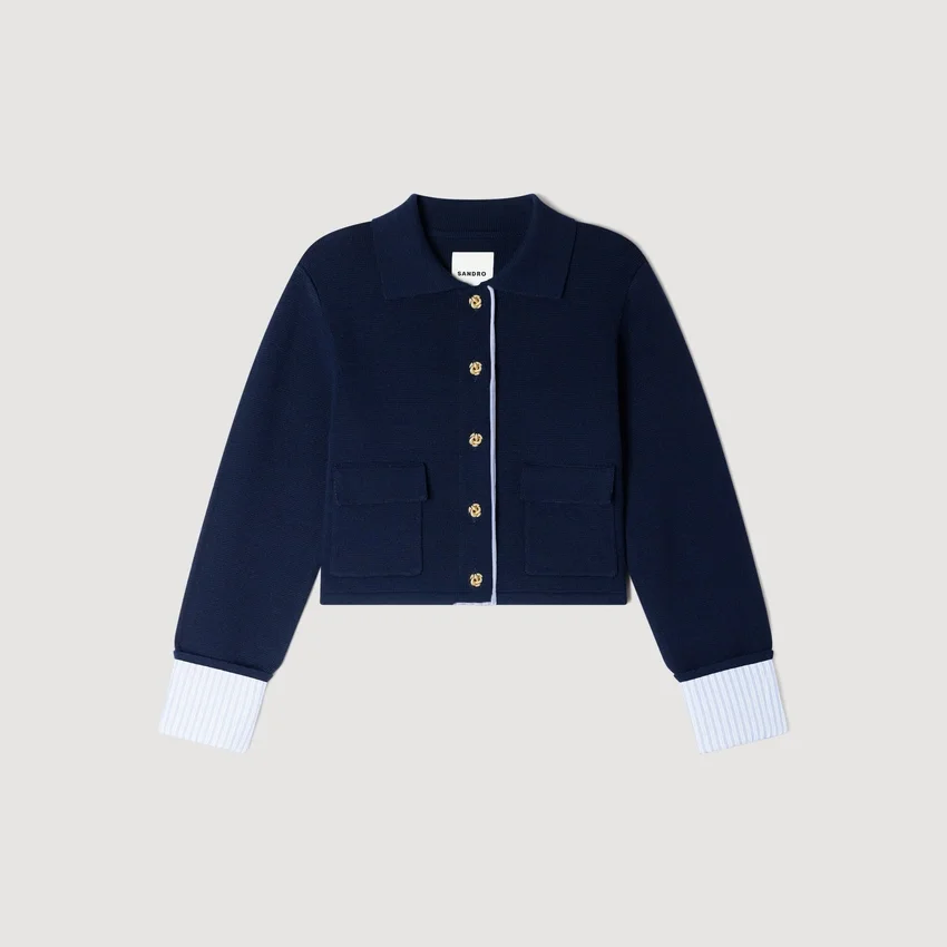 Wool polo cardigan Wool polo cardigan