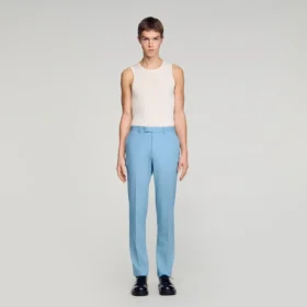 Wool suit trousers