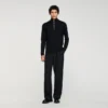 Wool sweater with zip collar Wool sweater with zip collar