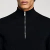 Wool sweater with zip collar Wool sweater with zip collar