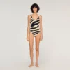 Zebra-print knit bodysuit Zebra-print knit bodysuit