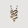 Zebra-print knit bodysuit Zebra-print knit bodysuit