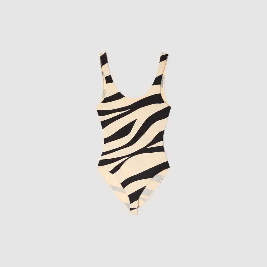 Zebra-print knit bodysuit Zebra-print knit bodysuit