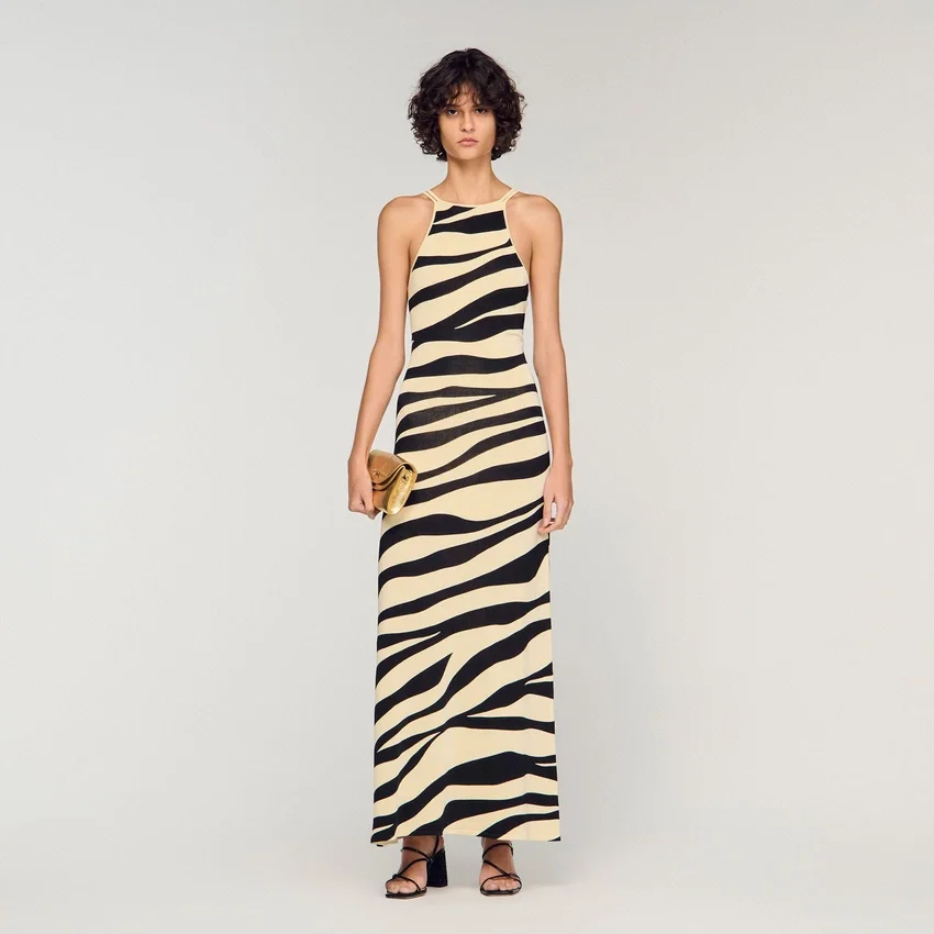 Zebra print knit maxi dress Zebra print knit maxi dress